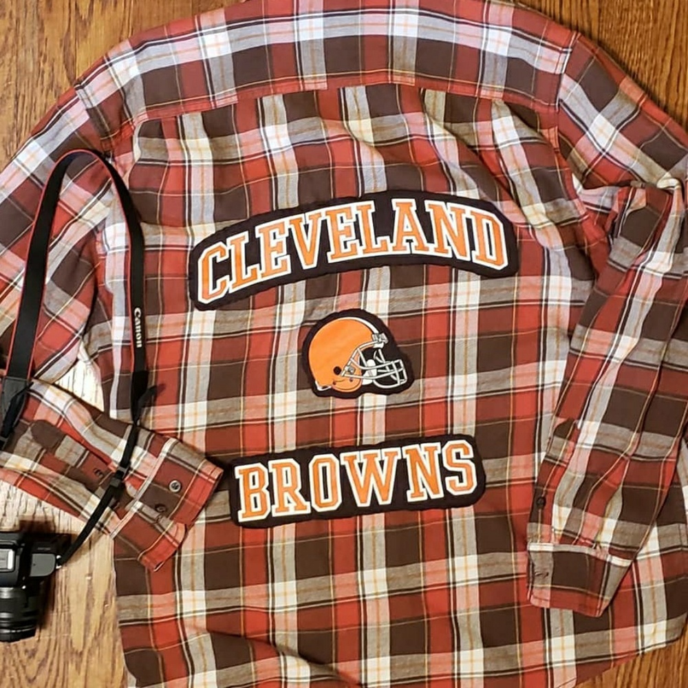 Cleveland browns flannel custom made